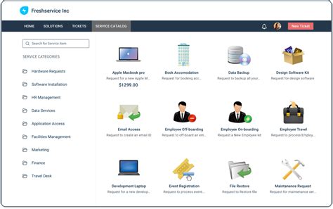 Service catalog service. Service Catalog. Let employees and customers request catalogue items such as service and product offerings on their own. Speed service delivery and reduce costs with solid … 
