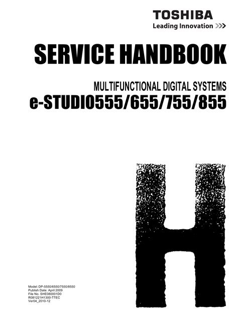 Service handbook toshiba e studio 855. - Concejo navarro y los pequeños municipios.