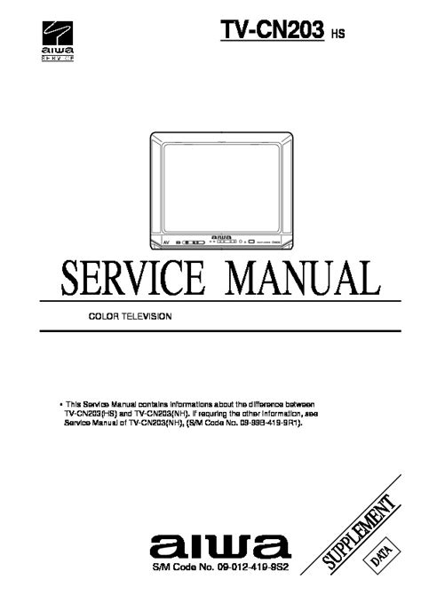 Service handbuch aiwa tv cn203 farbfernseher. - Triumph speed triple 900 1994 1997 werkstatt service handbuch.