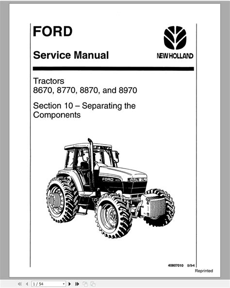 Service handbuch für einen ford 8670 traktor. - Blut ihren h nden jaye ford.