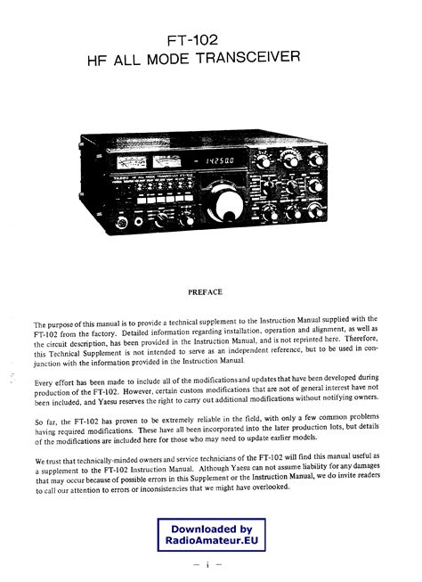 Service handbuch yaesu ft 102 transceiver. - The complete hikers guide to the backbone trail.