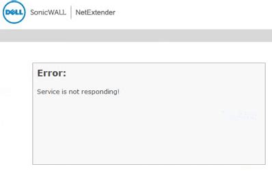 Service is not responding netextender. Installed NetExtender-10.2.302 After reboot, NX would not start saying the installation was damaged. Uninstalled, reinstalled. Same issue. There's a Windows service running now that I haven't see with older versions of NX. "Sonicwall Client Protection Service". I cannot stop, disable or remove this service. The nxcleaner.exe tool does not help ... 