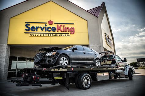 Specialties: At Service King, we believe in a personal approach to collision repair service, backed by the promise of a superior quality repair. Free Estimates: Service King's expert service advisors are qualified to inspect and estimate all damage on-site. We'll also provide a comprehensive outline of the repair plan once the estimate is complete. Complete Auto …. 