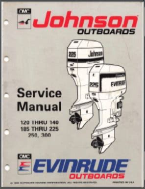 Service manual 1993 johnson 120hp outboard. - De lope de vega y del romancero..