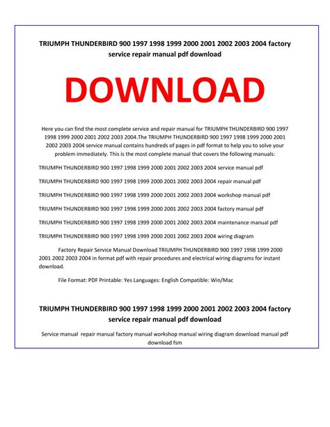 Service manual 1998 triumph thunderbird 900. - Saxon math intermediate 4 assessment guide.