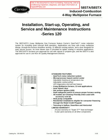 Service manual carrier gas furnace 58sta 58stx. - Hercules engines engine service manual he s jx4 c5.