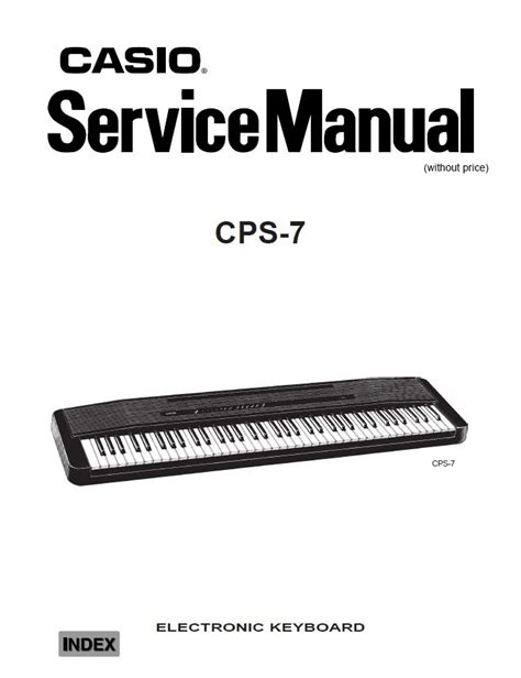 Service manual casio cps 7 electronic keyboard. - Pages choisies pour une éthique socialiste.