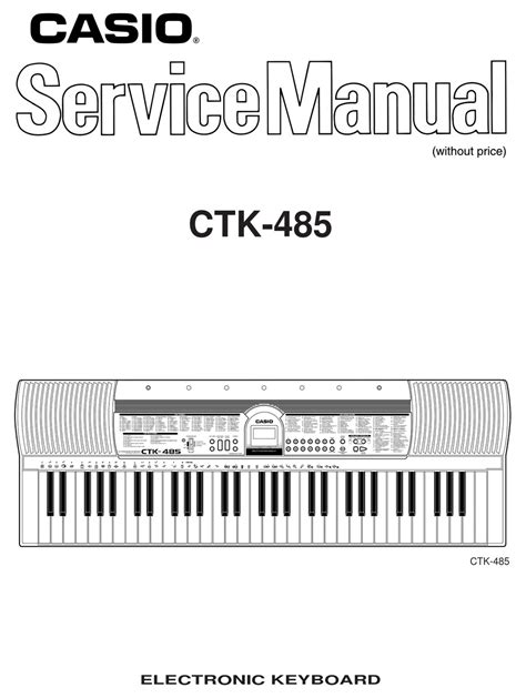 Service manual casio ctk 485 elektronische tastatur. - Manuale sulla trasformazione degli alimenti a base di frutta e verdura con conserve a.