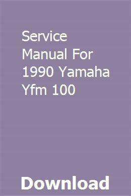 Service manual for 1990 yamaha yfm 100. - Vw golf 5 handbuch fsi schlecht.