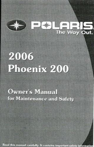 Service manual for 2006 polaris phoenix 200. - Bibliothèque des calembours: contenant la fleur, le trésor, le jardin, la ....