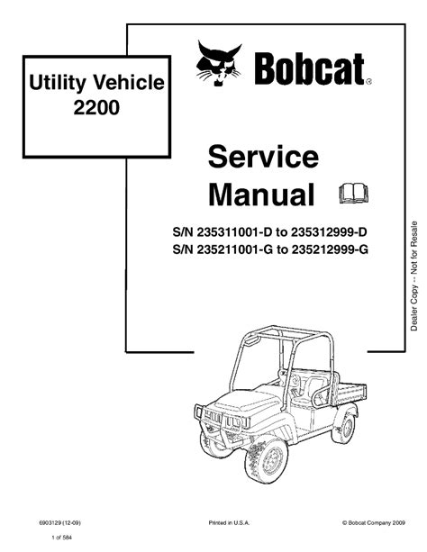 Service manual for 2015 2200 bobcat. - Manual de diseño hvac para reemplazo de nuevos hospitales.