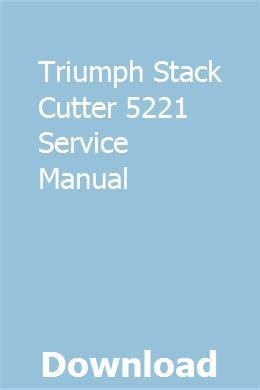 Service manual for 5221 triumph paper cutter. - Pagina del manuale del prodotto bryant.