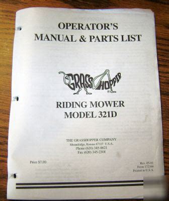 Service manual for a grasshopper 321d mower. - Where to get a manual for honda recon 250 es.