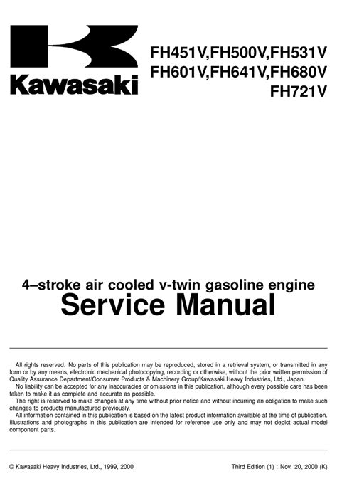 Service manual for a kawasaki fh 500v. - Holden cross 6 one tonner workshop manual.