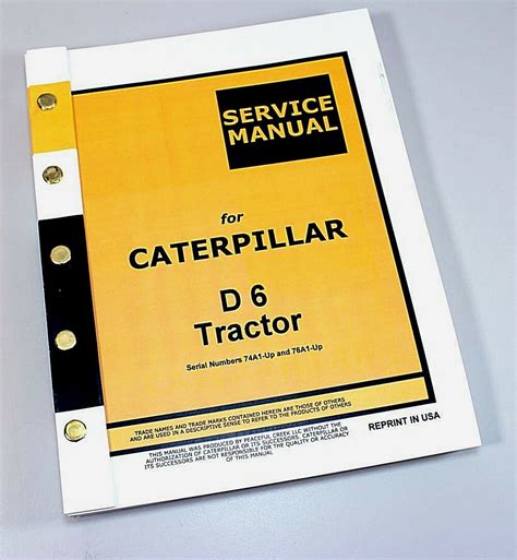 Service manual for cat d6 dozer. - Wellness recovery action plan facilitator manual.