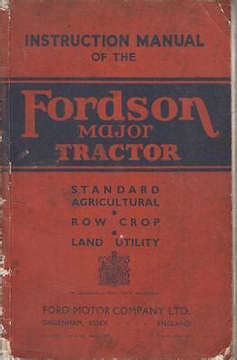 Service manual for fordson tractor 1947. - Service manual for fordson tractor 1947.