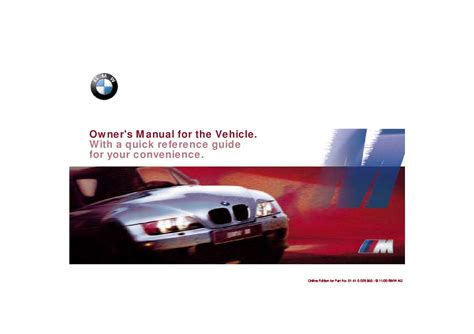 Service manual for m roadster 2001. - Service manual for honda ex5500 generator.