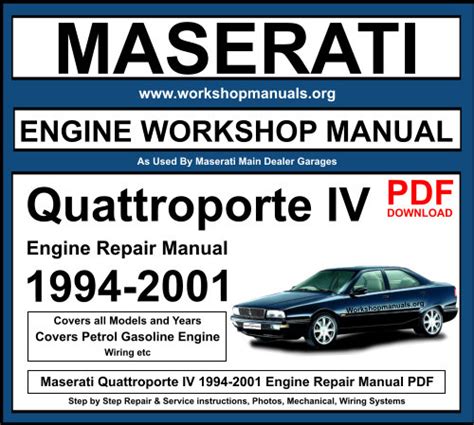 Service manual for maserati quattroporte 2001. - Dos gabinetes à sala de aula.