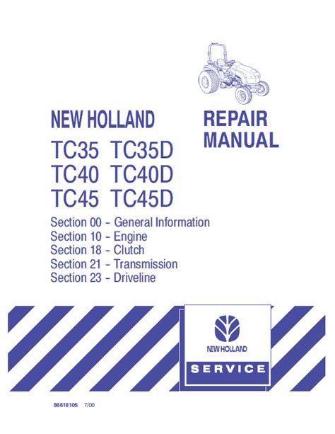 Service manual for new holland tc40d. - Studienführer für verdienstabzeichenmerit badge study guide.