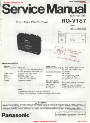 Service manual for panasonic model rq v187. - Workshop manual for re classic 500.