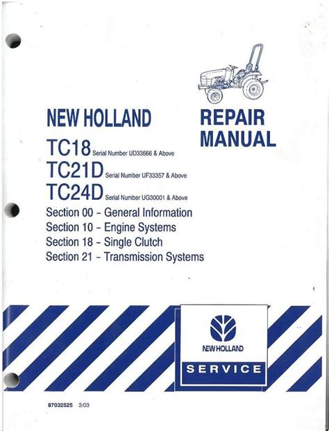 Service manual for tc24d new holland tractor. - Transport geographies mobilities flows and spaces.