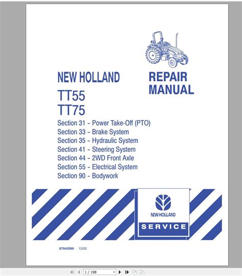 Service manual for tt55 new holland. - Mercedes slk 1998 bis 2004 reparaturanleitung fabrik service.