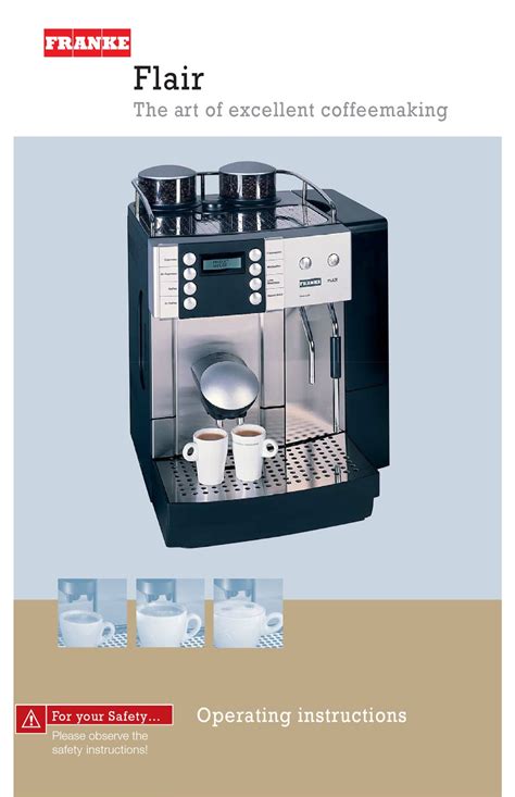 Service manual franke flair coffee machine. - Manuale delle soluzioni di brockwell davis.