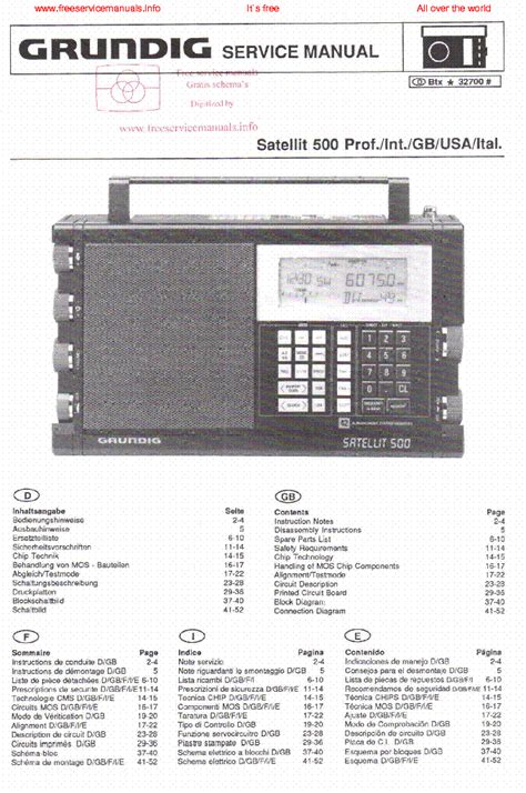 Service manual grundig satellit 500 radio. - Iveco daily 3 1999 2006 service repair workshop manual.