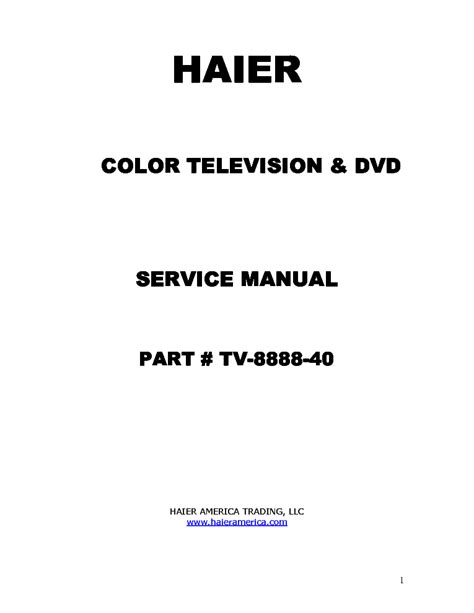 Service manual haier tdc1314s color television dvd. - Chilton automotive repair manual buick regal ebook.