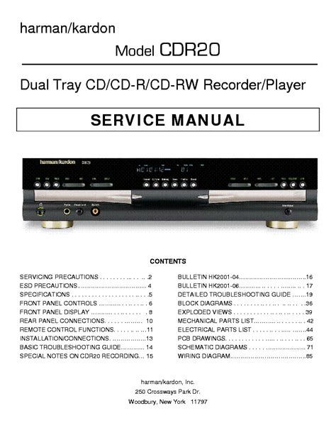 Service manual harman kardon cdr20 dual tray cd r cd rw recorder player. - Munguía, obispo y arzobispo de michoacán, 1810-1868.