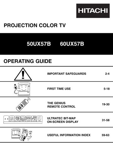 Service manual hitachi 60ux57b projection color tv. - Manuale di manutenzione del suzuki marauder.