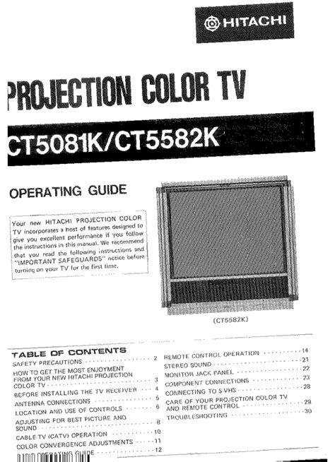 Service manual hitachi ct5582k projection color tv. - Professional genealogy a manual for researchers writers editors lecturers and librarians.