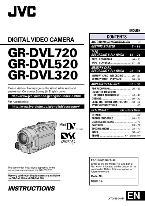 Service manual jvc gr dvl520u gr dvl522u digital video camera. - Manual hornady de recarga de cartuchos 8ª edición.