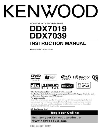 Service manual kenwood ddx7039 monitor with dvd receiver. - The essential guide to drawing life drawing essential guide to.
