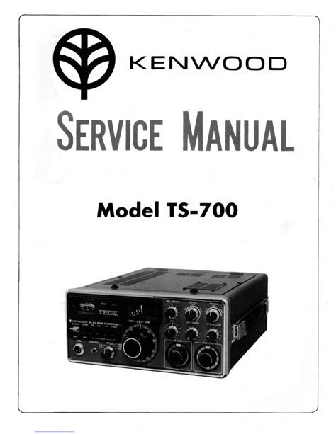 Service manual kenwood ts 700 transceiver. - Rewolucja nie zaczęła się w czwartek.