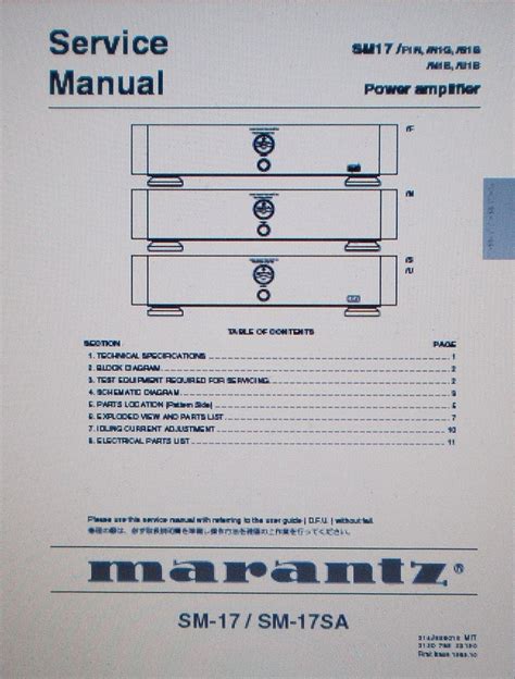 Service manual marantz sm 17 sm 17sa power amplifier. - Principles of biochemistry moran solutions manual.