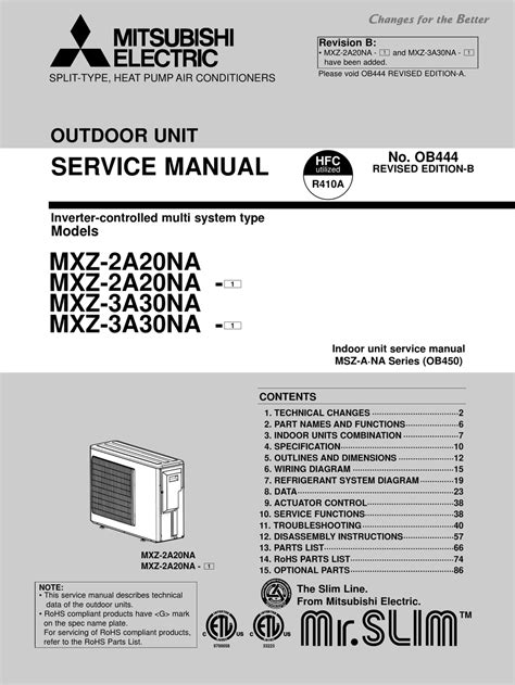 Service manual no ob444 mxz 2a20na mxz 2a20na. - Mitsubishi workshop manual 4d56 glow plug.