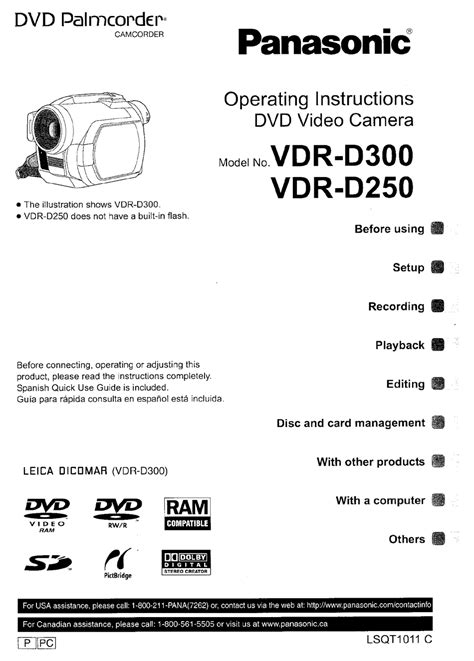 Service manual panasonic vdr d300 vdr d300 vdr d300sg dvd video camcorder. - Avaya cms supervisor report training manual.
