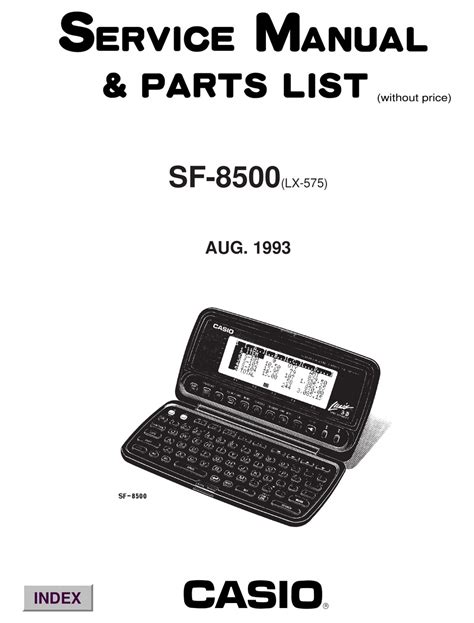 Service manual parts list casio sf 8500 digital diary 1993. - Windows telephony programming a developers guide to tapi.