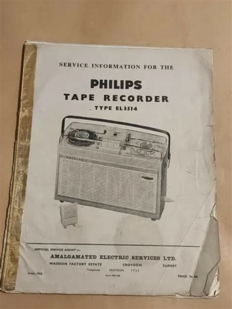 Service manual philips el3514 tape recorder. - Manuale di installazione r4 ais transponder system.