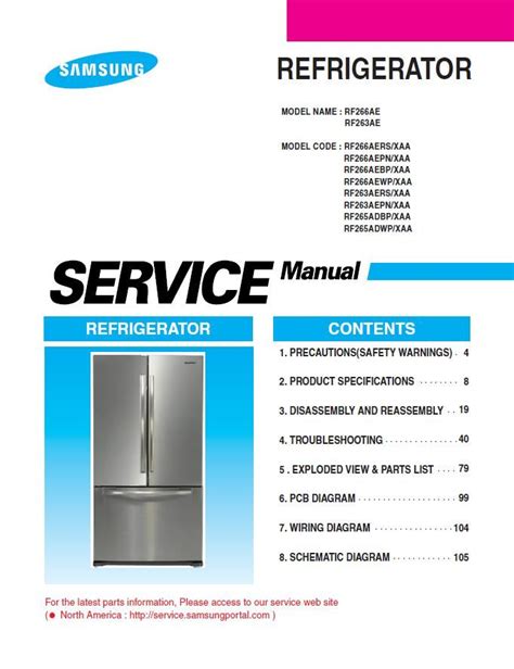 Service manual samsung sr s25 26nta refrigerator. - Diario de las discusiones y actas de las córtes.