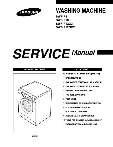 Service manual samsung swf p8 p10 p12 washing machine. - 1967 dodge charger coronet dart factory shop service manual.
