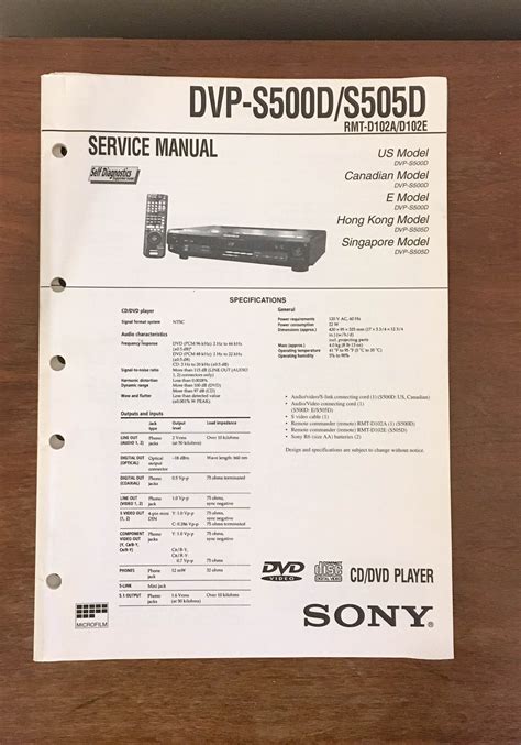 Service manual sony dvp s500d cd dvd player. - Toshiba satellite p300 service manual repair guide.
