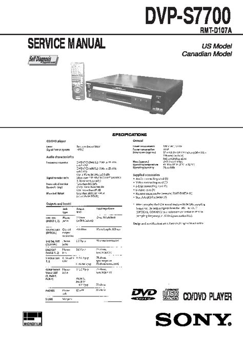 Service manual sony dvp s7700 cd dvd player. - Handbuch zu berechnungs- und komplexitätslösungen für automaten.