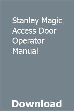 Service manual stanley magic door access. - Concise mathematics class 9 icse guide.