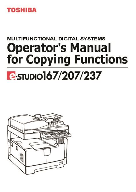 Service manual toshiba copier e studio 207. - Manual de la máquina de fax samsung sf40.
