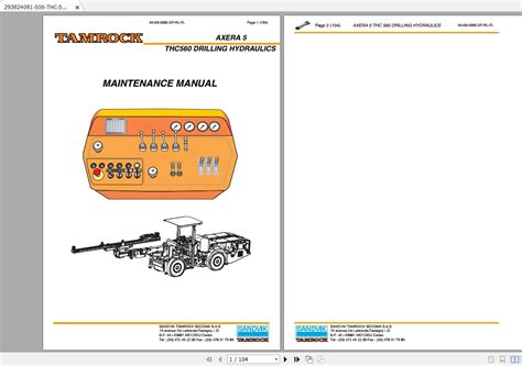 Service manuals for sandvik tamrock 700. - Mazda cx 5 remote start manual.