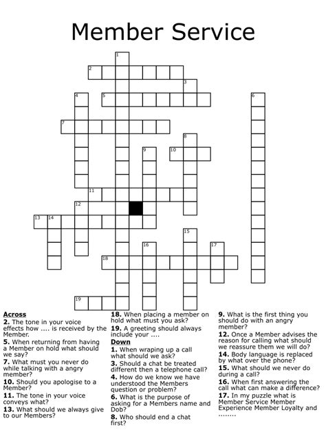 Service members since 1775 -- Find potential answers to this crossword clue at crosswordnexus.com. 