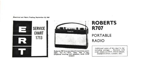 Service sheet repair manual roberts r707 portable radio. - Dortmund, eine stadt in briefen und manuskripten.
