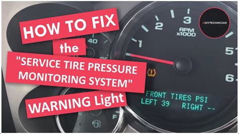The tire pressure monitoring system’s (TPMS) primary function is to make the driver aware of the state of tire pressure within the tires. Under normal system operations, the TPMS system will alert the driver when one or more affected tires PSI reading falls below 25% of the vehicle’s placard. When the tire sensor indicates “low tire …. 